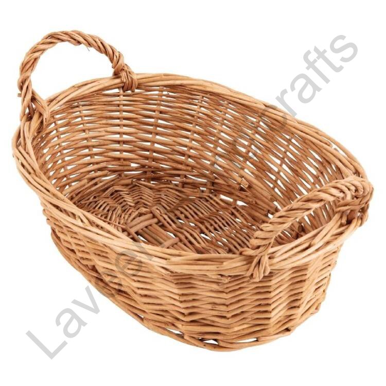 Large Oval Table Basket Brown