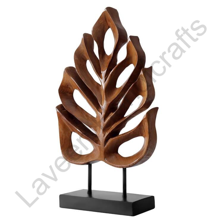 Leaf Shape Table Top Brown