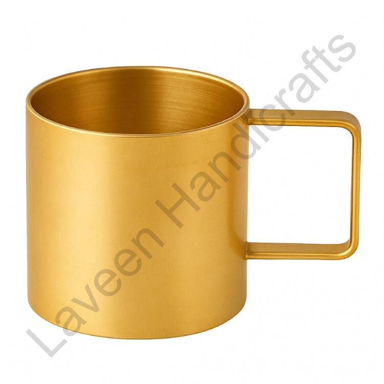 Elegant Plain Tea Cup Golden