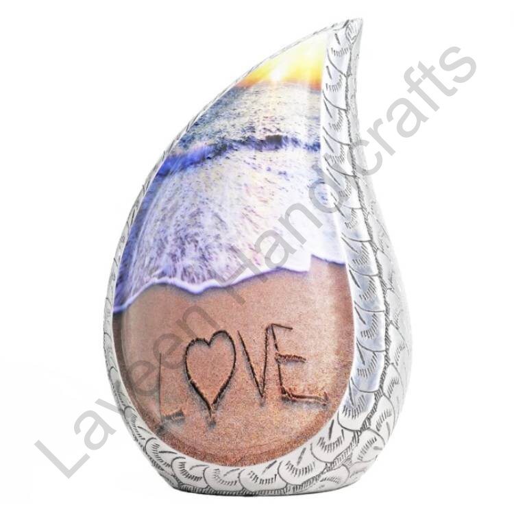 Love Beach Tear Drop Urn Sand