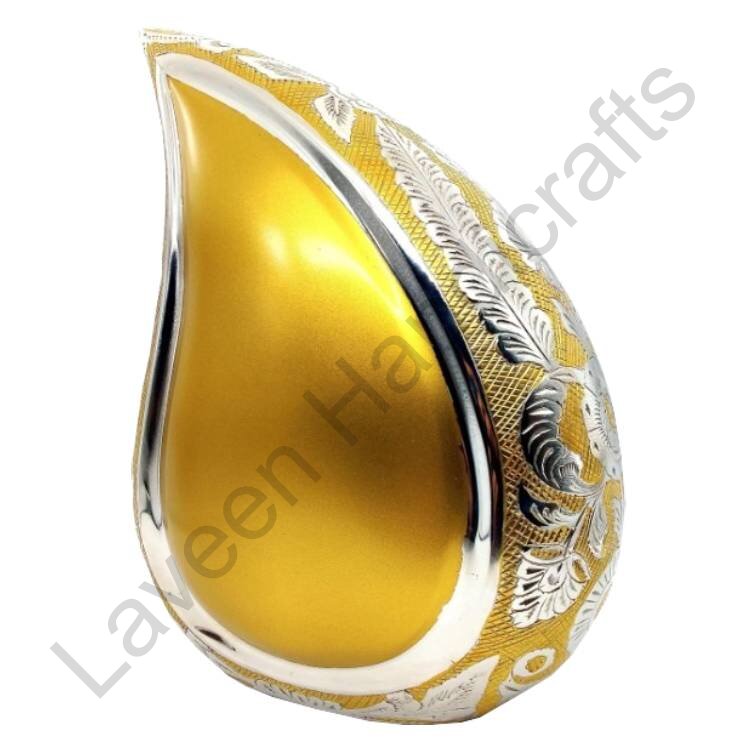 Classic Floral Tear Drop Urn Yellow