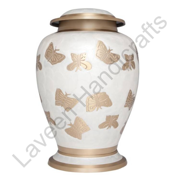 Golden Butterfly Human Urn Ivory