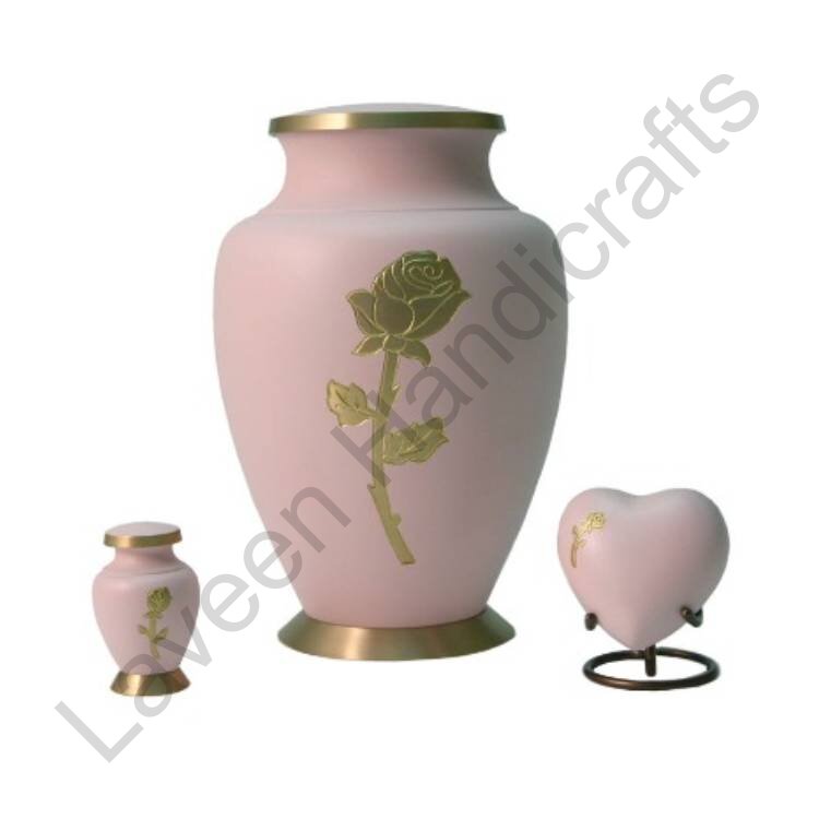 Gold Rose Human Urn Set Pink - 3 Pcs