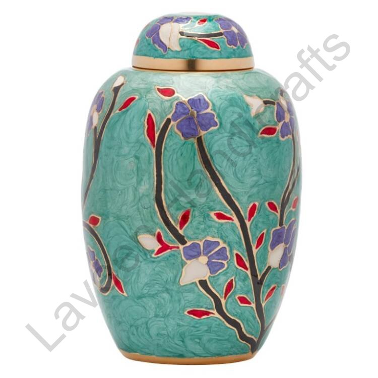 Vintage Human Urn Teal