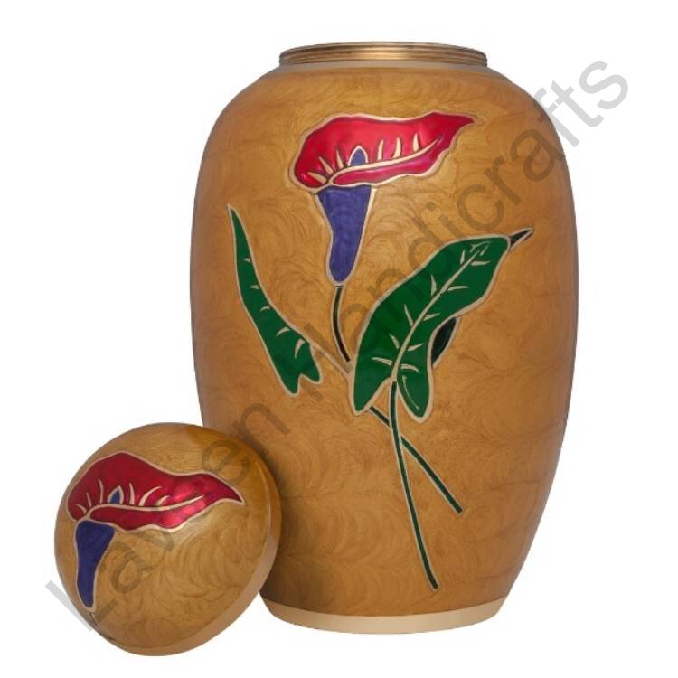 Calla Lily Design Human Urn Yellow
