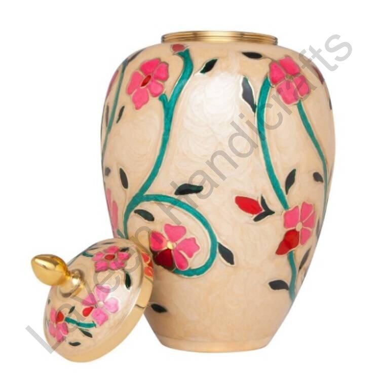 Blossom Flower Human Urn Beige