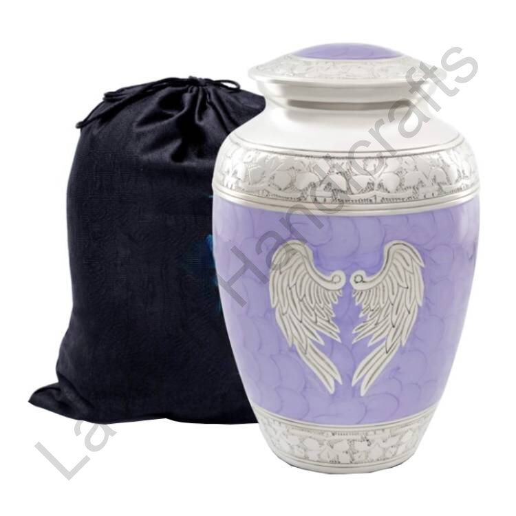 Angel Wings Human Urn Purple With Pouch