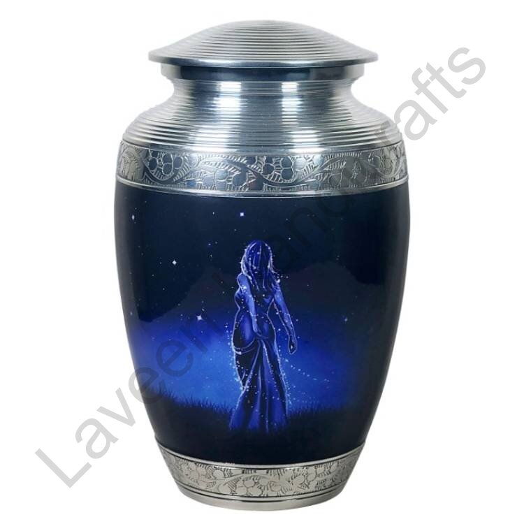Midnight Woman Human Urn Blue