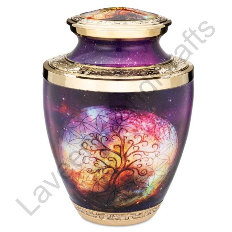 Cosmic Tree Of Life Human Urn Purple
