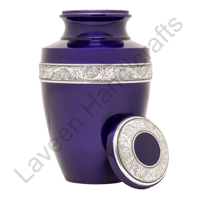 Royal Engraved Human Urn Purple