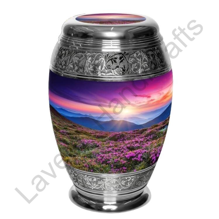 Wildflower Sunrise Human Urn Purple