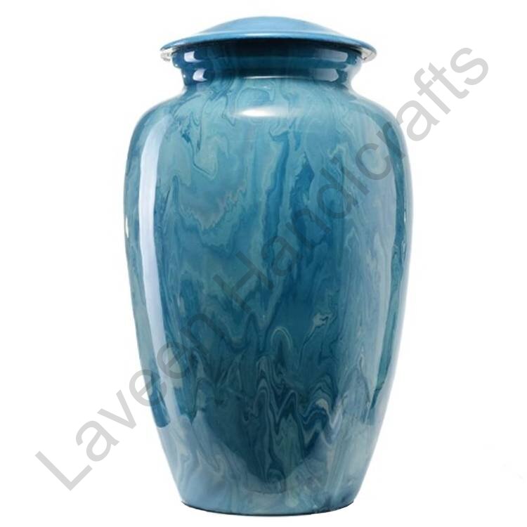 Swirl Human Urn Blue