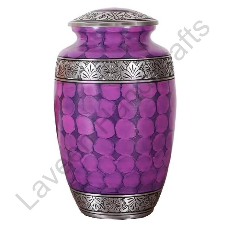 Engraved Human Urn Purple