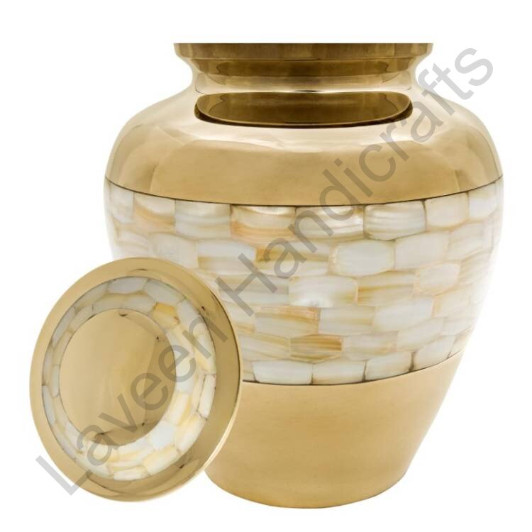 Pearl Mosaic Human Urn Golden