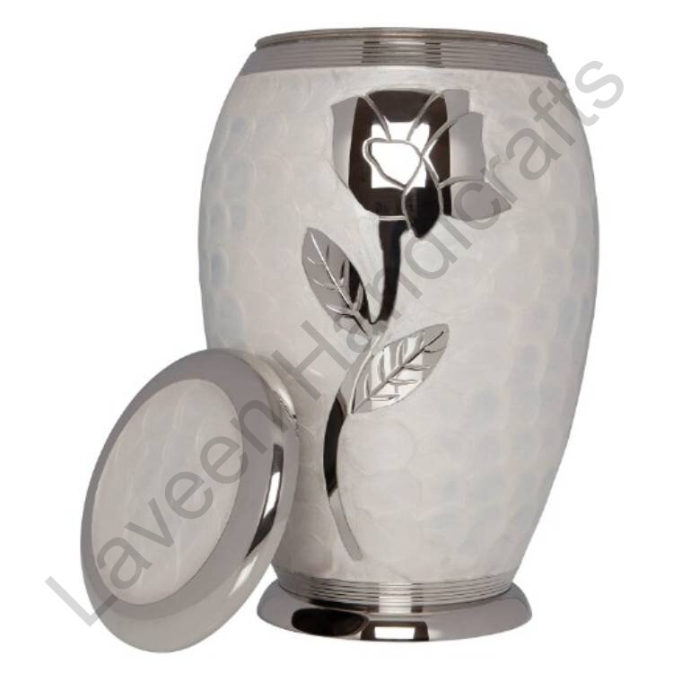 Rose Pattern Human Urn Silver
