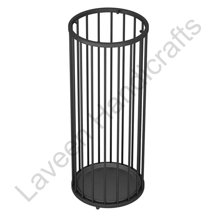 Rain Frame Iron Umbrella & Walking Stick Stand Black