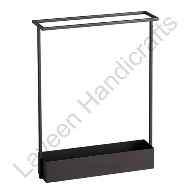 Rectangular Iron Umbrella & Walking Stick Stand Black
