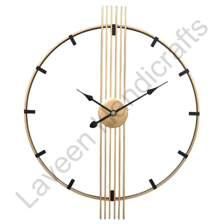 Home Decor Round Wall Clock Golden