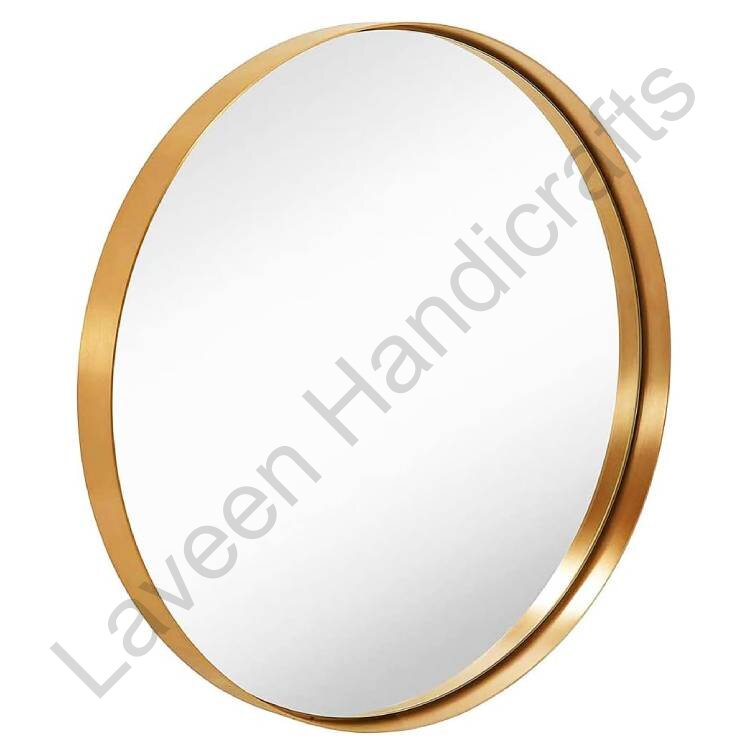 Living Room Mounted Wall Mirror Golden