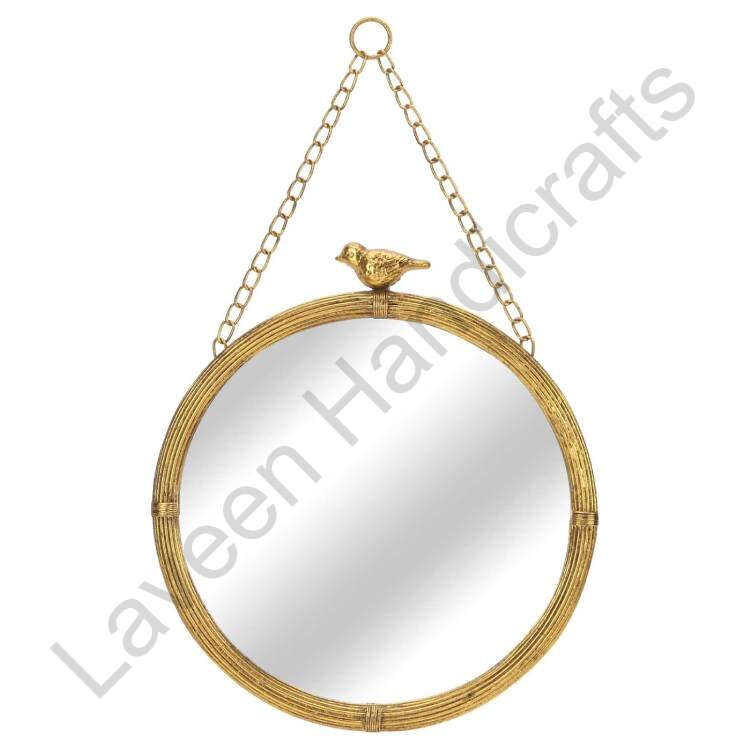 Decorative Bird Wall Mirror Golden